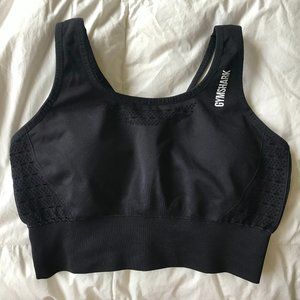 Gymshark Energy+ Seamless Crop Top - Black - M
